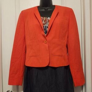 Harve Benard Vibrant Red  Blazer Size 8 EUC